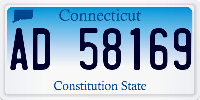 CT license plate AD58169