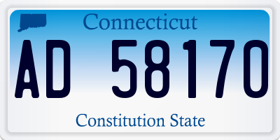 CT license plate AD58170
