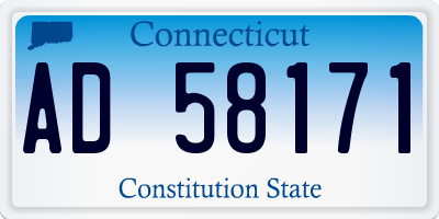 CT license plate AD58171