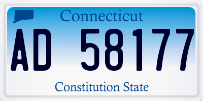 CT license plate AD58177