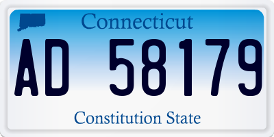 CT license plate AD58179