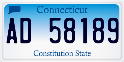 CT license plate AD58189