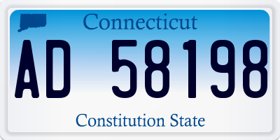 CT license plate AD58198