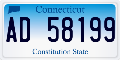 CT license plate AD58199
