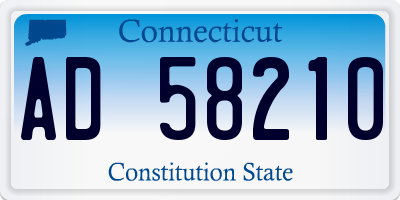 CT license plate AD58210