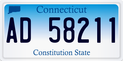 CT license plate AD58211