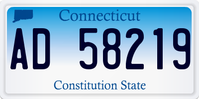 CT license plate AD58219