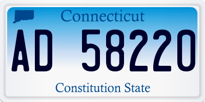 CT license plate AD58220