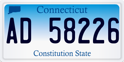 CT license plate AD58226