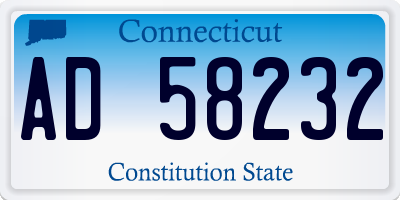 CT license plate AD58232