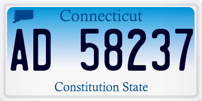 CT license plate AD58237