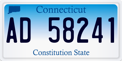 CT license plate AD58241