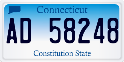 CT license plate AD58248