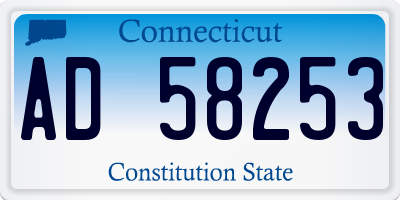 CT license plate AD58253