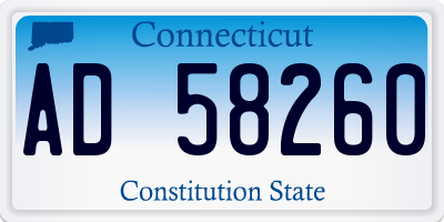 CT license plate AD58260