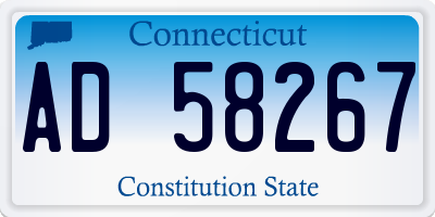 CT license plate AD58267