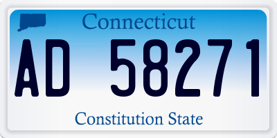 CT license plate AD58271