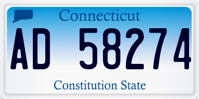 CT license plate AD58274