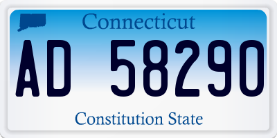 CT license plate AD58290