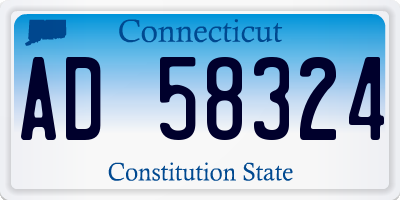 CT license plate AD58324