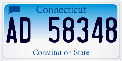 CT license plate AD58348