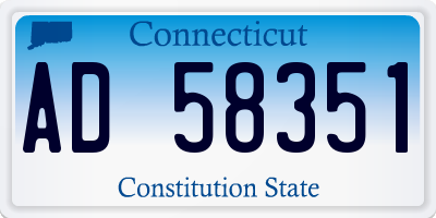 CT license plate AD58351