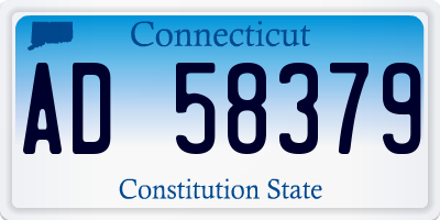 CT license plate AD58379