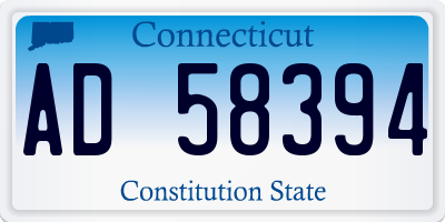 CT license plate AD58394