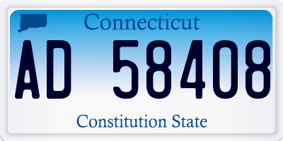 CT license plate AD58408