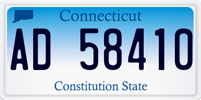 CT license plate AD58410