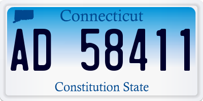 CT license plate AD58411