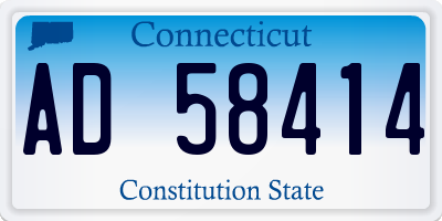 CT license plate AD58414