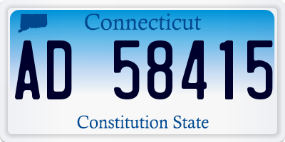 CT license plate AD58415