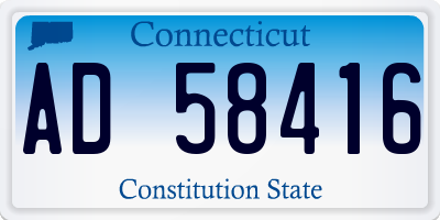 CT license plate AD58416