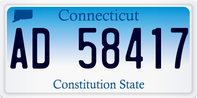 CT license plate AD58417