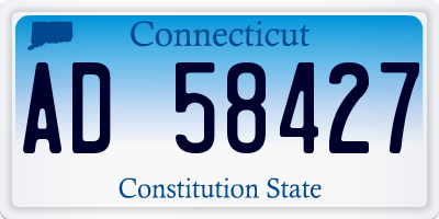 CT license plate AD58427