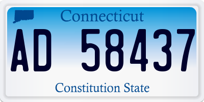 CT license plate AD58437