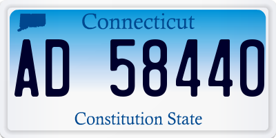 CT license plate AD58440