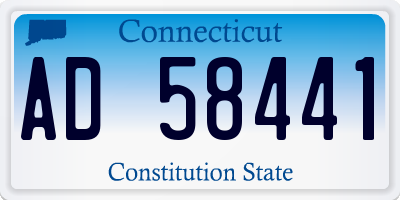 CT license plate AD58441
