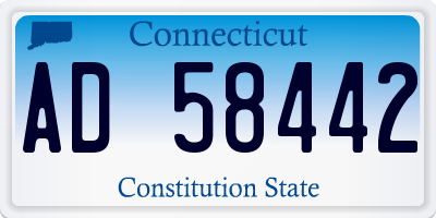 CT license plate AD58442