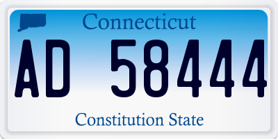 CT license plate AD58444