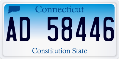 CT license plate AD58446