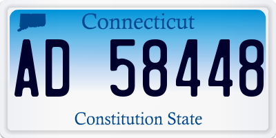 CT license plate AD58448