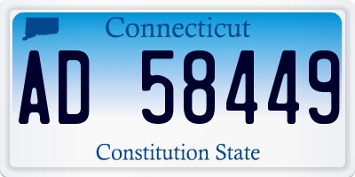 CT license plate AD58449