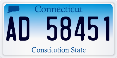 CT license plate AD58451