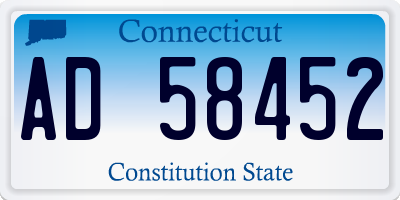 CT license plate AD58452