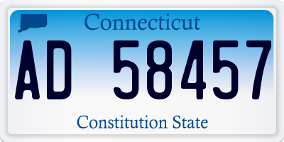 CT license plate AD58457