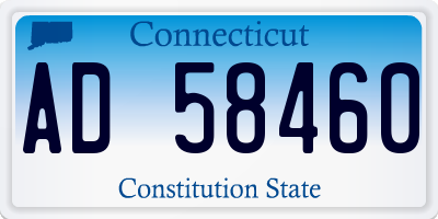 CT license plate AD58460