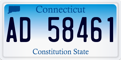 CT license plate AD58461