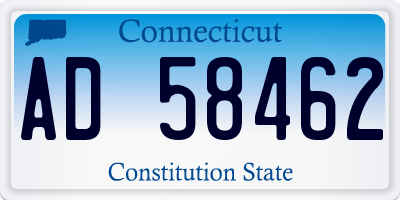 CT license plate AD58462